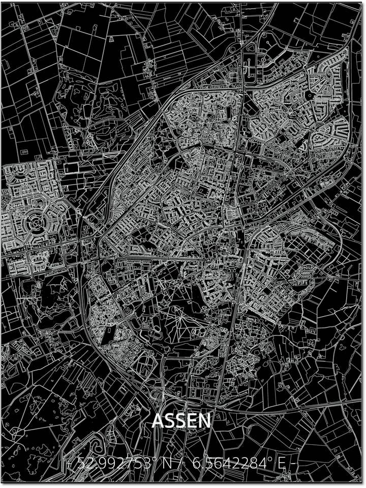 Citymap Assen | Aluminum wall decoration for wholesale by Brandthout.
