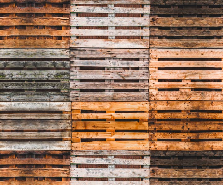 URSUS® / Buntpapierfabrik Ludwig Bähr GmbH & Co. KG - Venta al por mayor Material para manualidades - Cartulina fotográfica con motivo «Palets», 49,5 X 68 cm0