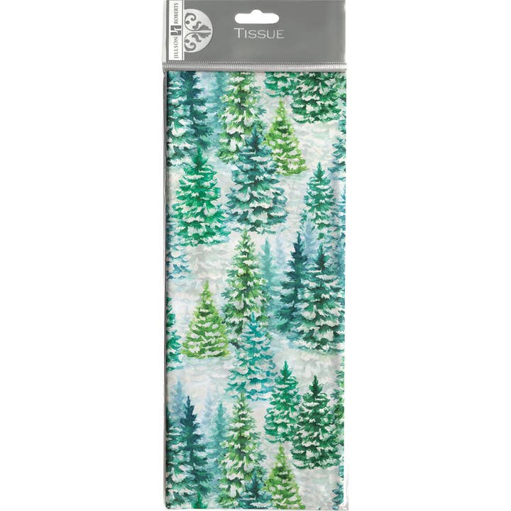 Tissue - Printed Snowy Trees for wholesale by Jillson & Roberts