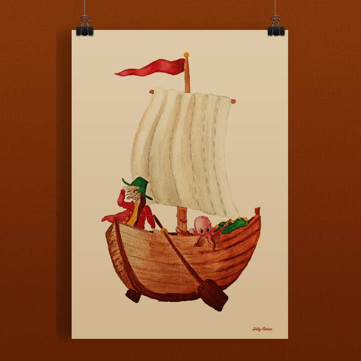 Kunsttryk A3 - Ter zee for engroshandel hos Silly Goose