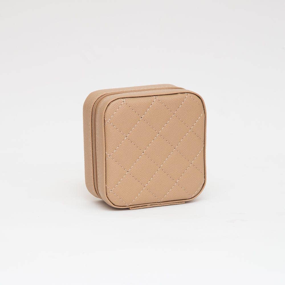 MiMi Wholesale - Wholesale Jewelry Box/Organizer - TG10707 Quilted Zip Around Square Jewelry Box0
