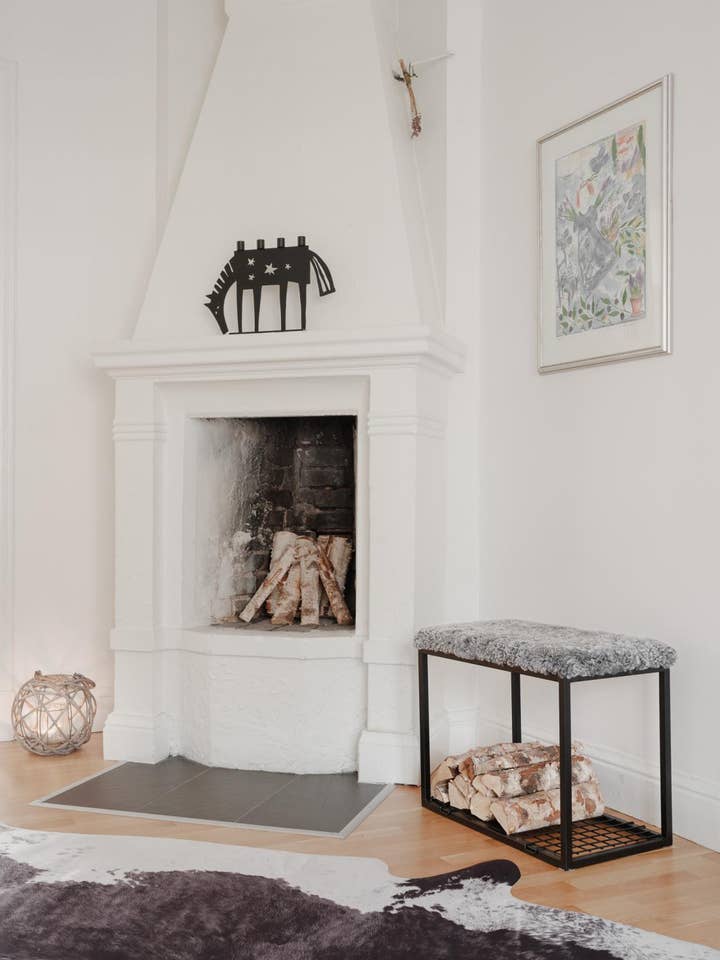 Palle Bench M Charcaol Grey Zilver/Zwart voor wholesale door Skinnwille Home