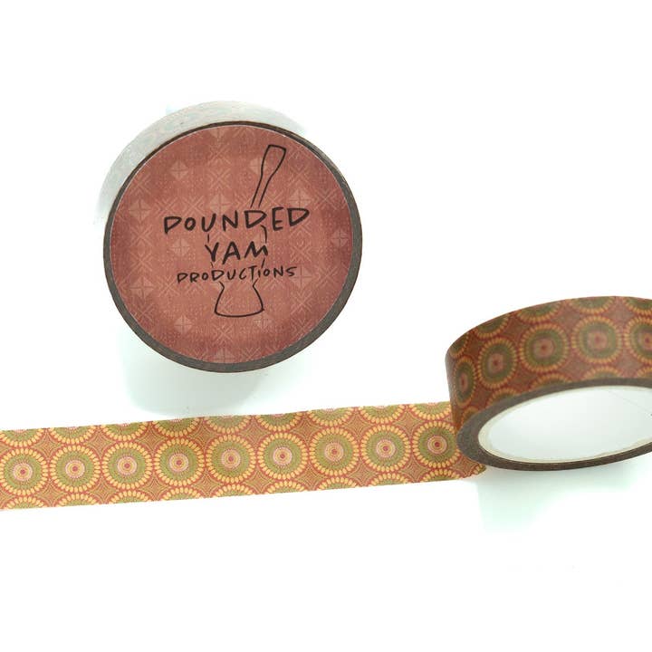 African Print Washi Tape - Bloom (Ankara) for wholesale by Pounded Yam Productions