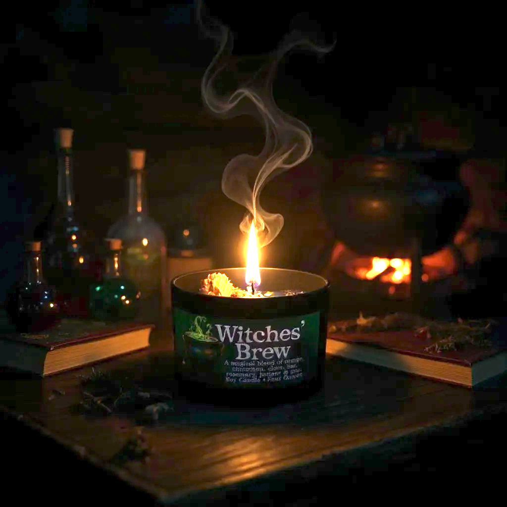 Raven’s Hearth - Wholesale Jar/Filled Candle - Witches’ Brew Candle | Cinnamon, Orange & Clove | Vegan3