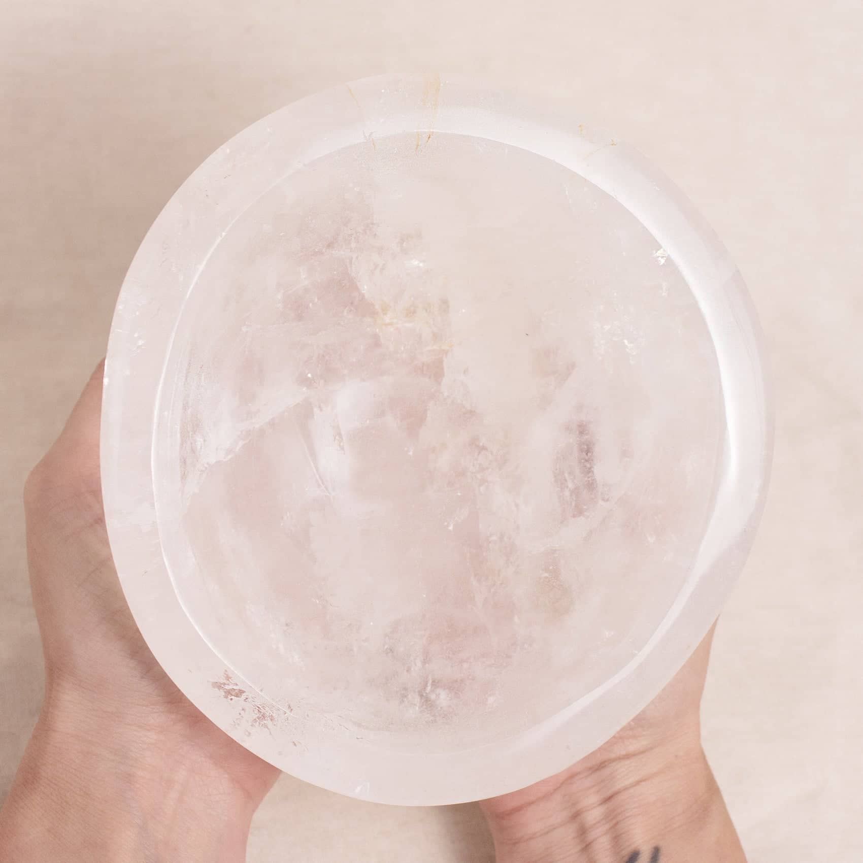 Tiny Rituals - Wholesale Decorative Plate/Dish/Bowl - Rare Clear Quartz Crystal Bowls - Large - 1 of a Kind7
