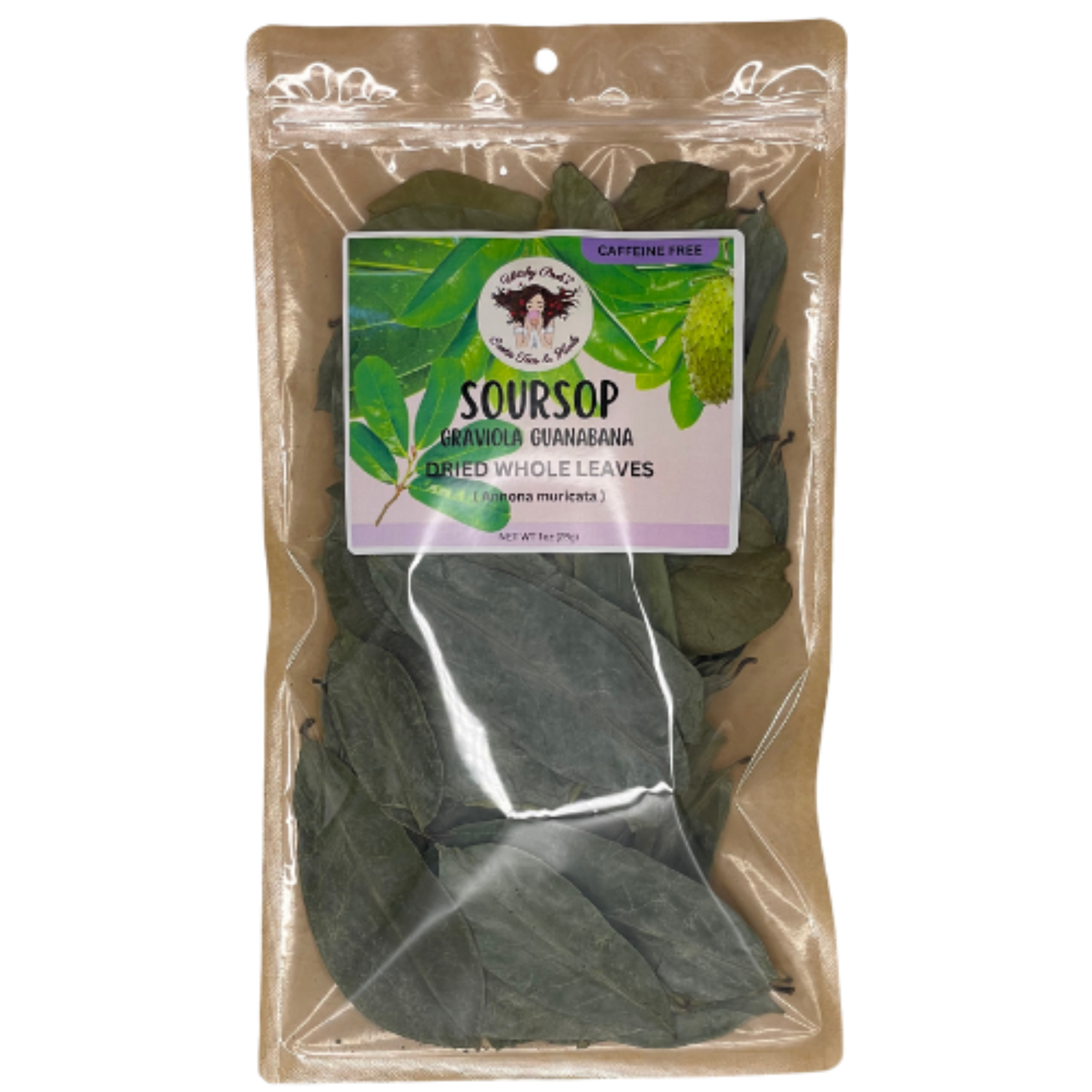 Witchy Pooh's Exotic Teas & Herbs – Chá solto por atacado – Chá de folha inteira de graviola Witchy Pooh's - sem cafeína15