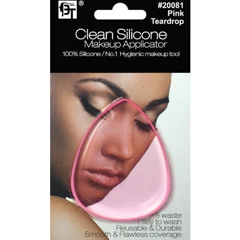 MI Hair Distribution – Esponja/misturador de maquilhagem por atacado – ESPONJA DE MAQUILHAGEM DE SILICONE ROSA FORMA GOTA