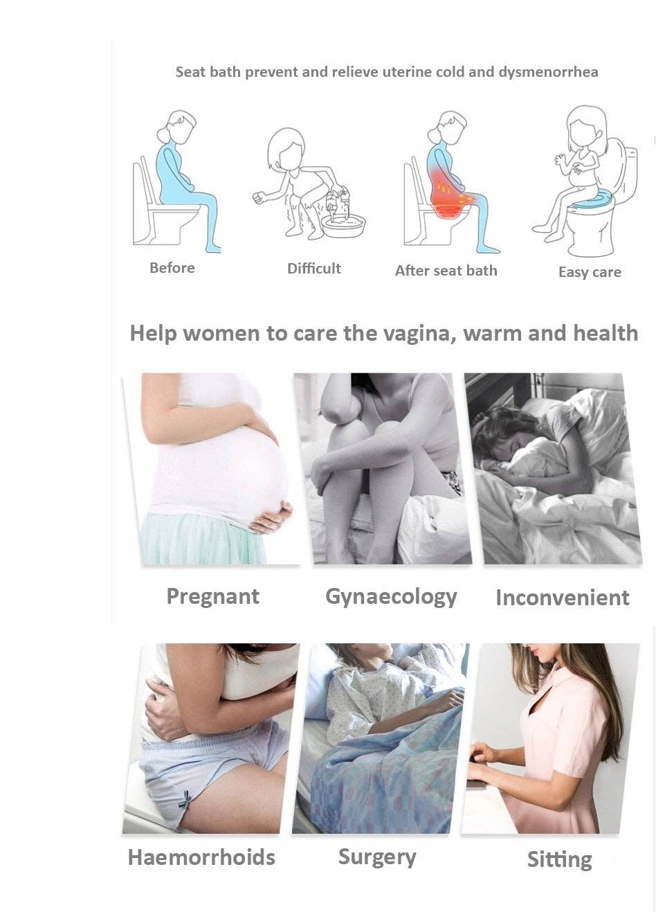 VIGOR - Wholesale Bath & Body Set - Sitz Bath With Hand Flusher & Nozzle(Irrigation System)14