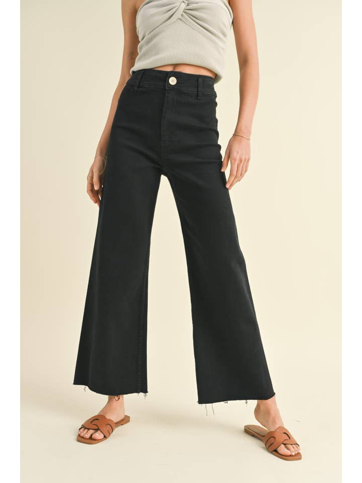 MIOU MUSE - Wholesale Jeans - Women's - MMP623 STRAIGHT WIDE LEG DENIM PANTS
