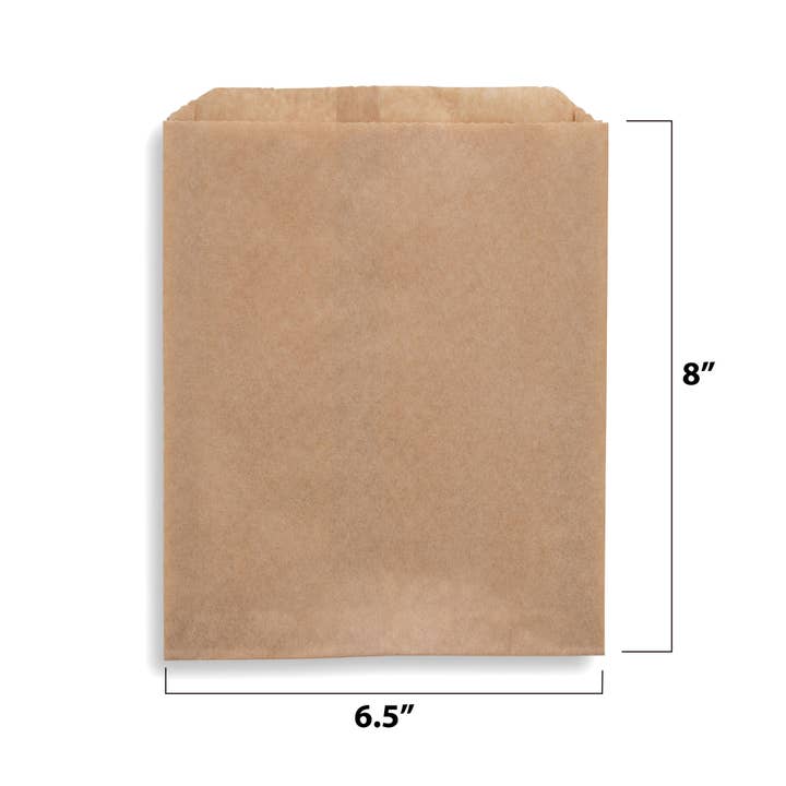 MT Products - Wholesale Food Storage Wrap/Bag - MT Products Brown Paper Cookie Bags - 6.5" x 8”