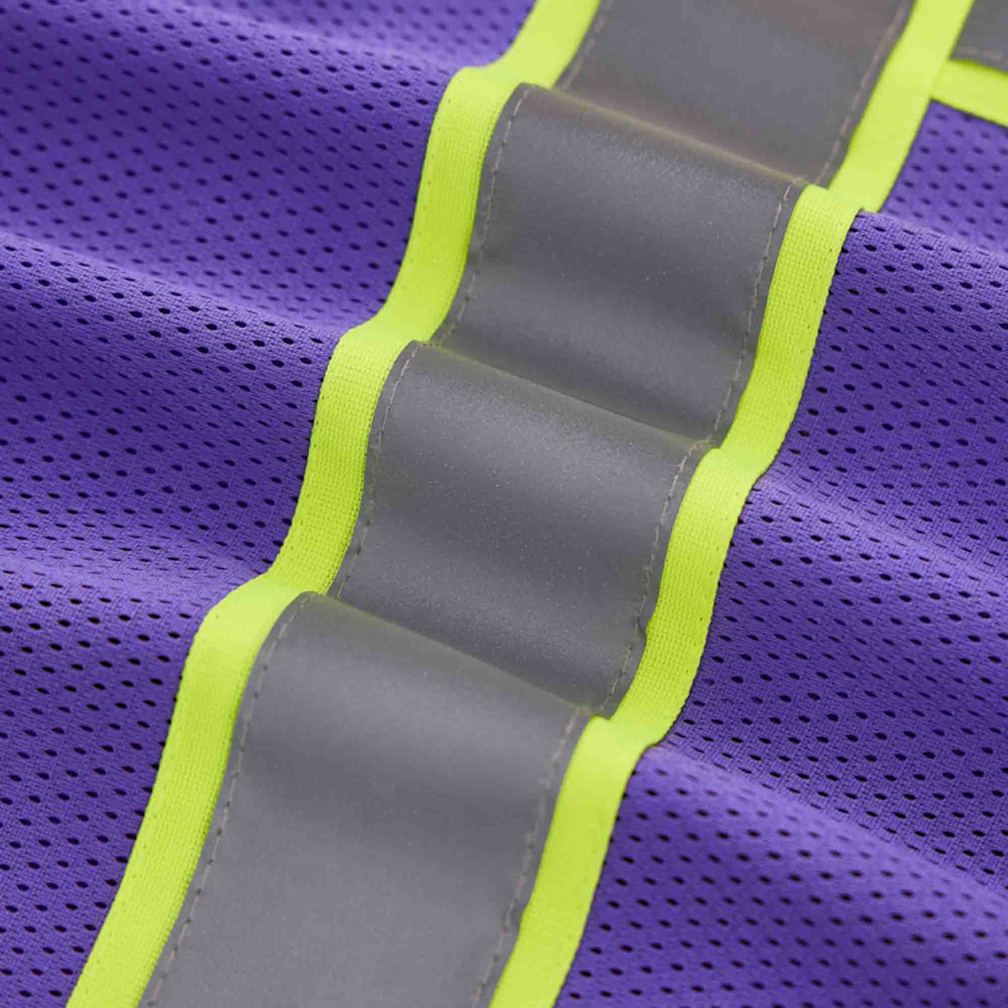 3C Products – wholesale Safety vest – Unisex – SV2590 Deluxe Purple Cool Mesh Safety Vest W/ ID Pocket5