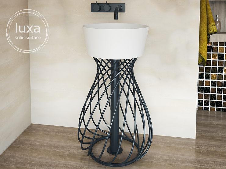 BAINS NEO - Vendita all'ingrosso Cartelli da bagno - Vasca monolitica (a piede), in Solid surface "HINDUS"0