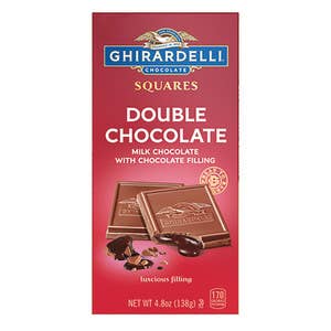 L&F Universal Goods - Wholesale Chocolate Bar - Ghirardelli Squares Double Choco Milk w Choco Fill 10/4.8OZ