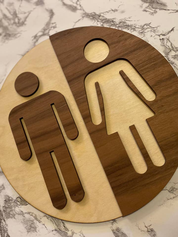 Restroom Sign for wholesale by Willow Mountain Limited