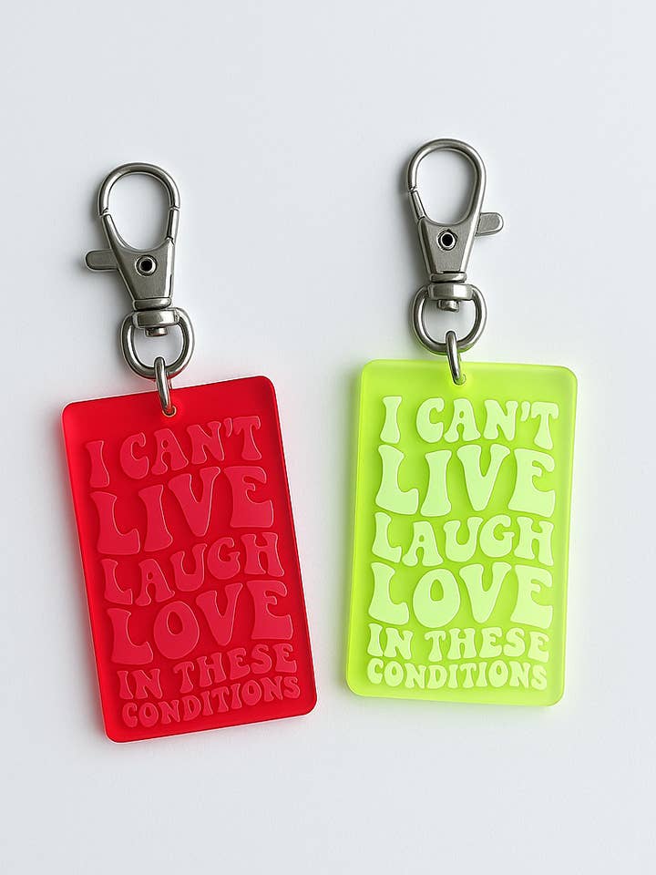 Porta-chaves "Não Consigo Viver, Rir, Amar Nestes Condições" por atacado de Luna B Jewelry