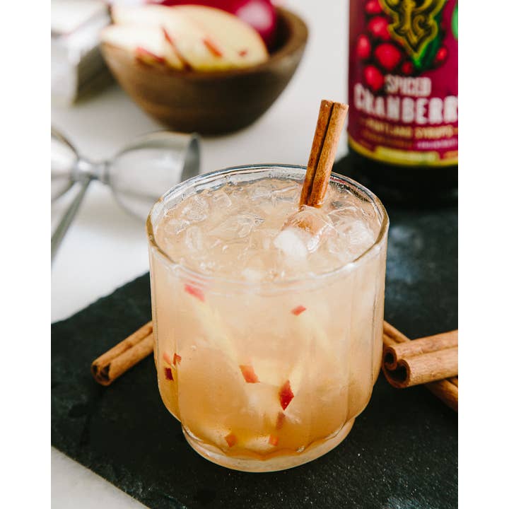 Portland Syrups - Wholesale Cocktail Mix/Syrup - Spiced Cranberry Syrup 12 oz - cocktail / mocktail drink mix7