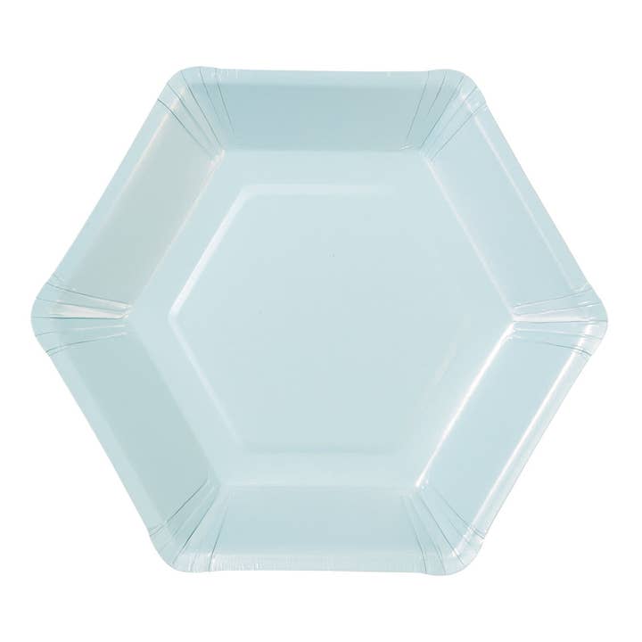 Talking Tables USA - Wholesale Disposable Plate - Pastel Hexagonal Plates - 12 Pack | Party Plates |12