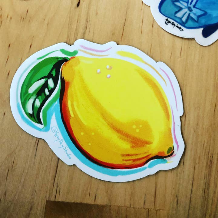 Lemon Magnet, colorful Kitchen, by Gray Day Studio for wholesale by Gray Day Studio