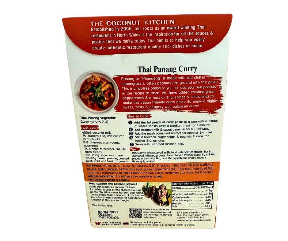 The Coconut Kitchen - Wholesale Chili Paste - CK  Panang Curry Paste 130g Sachet2