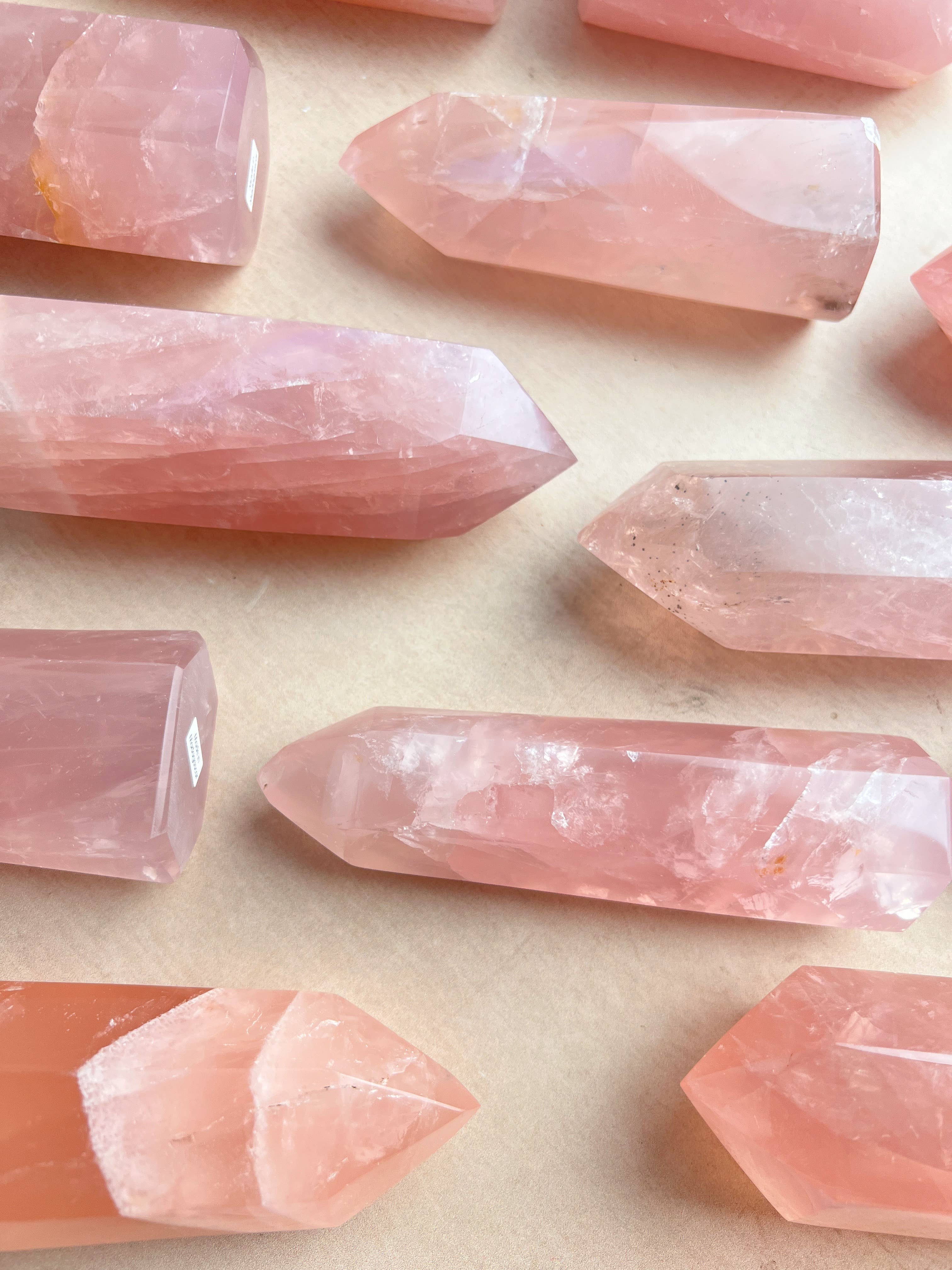 Terra Dawn Minerals - Wholesale Spiritual Stone/Crystal - High Grade Rose Quartz Towers Large & Small10