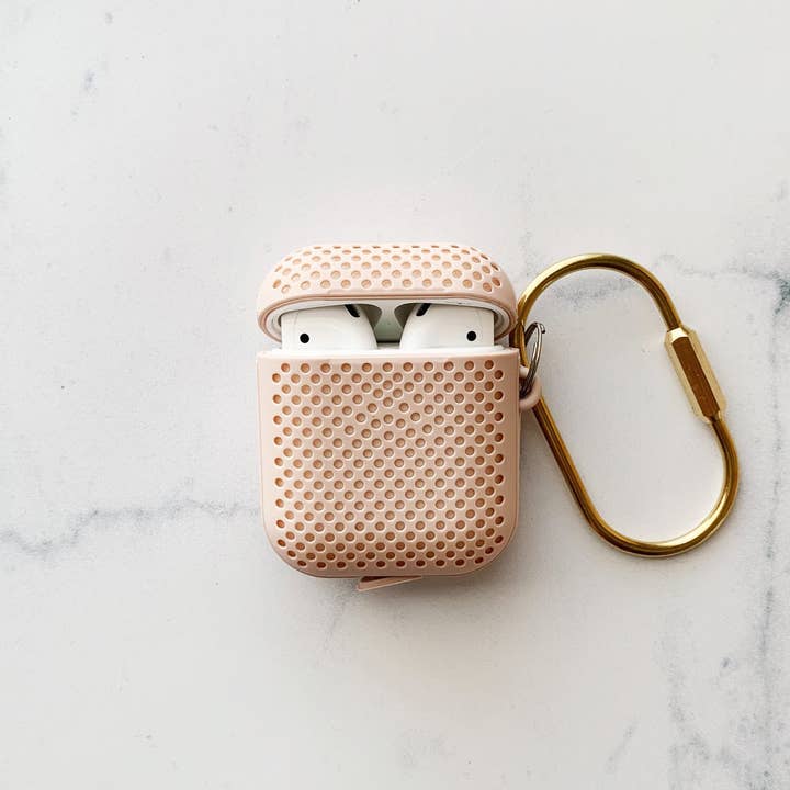 Janet Gwen - Wholesale Earphone/Headphone Case - Women's - Mesh Matte Pink Airpod Case