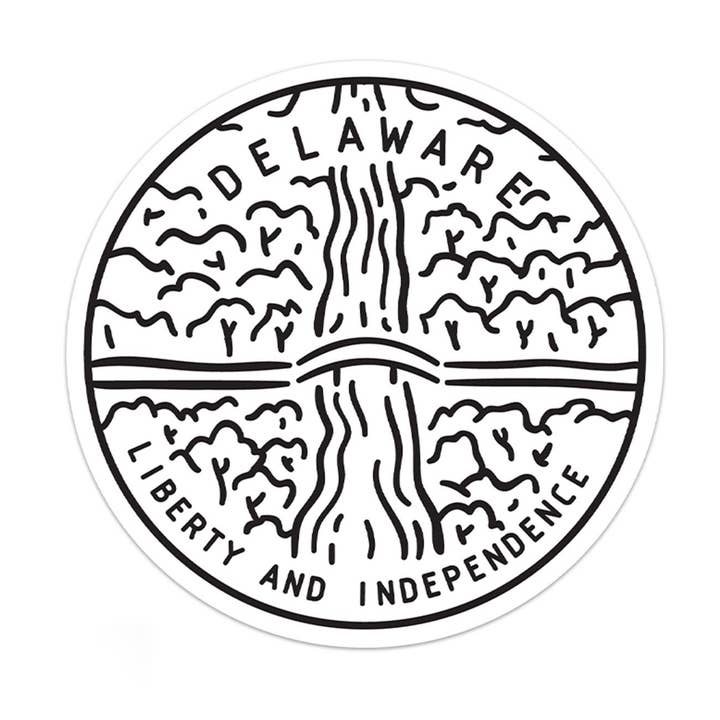 Delaware Sticker for wholesale by Albion Mercantile Co.