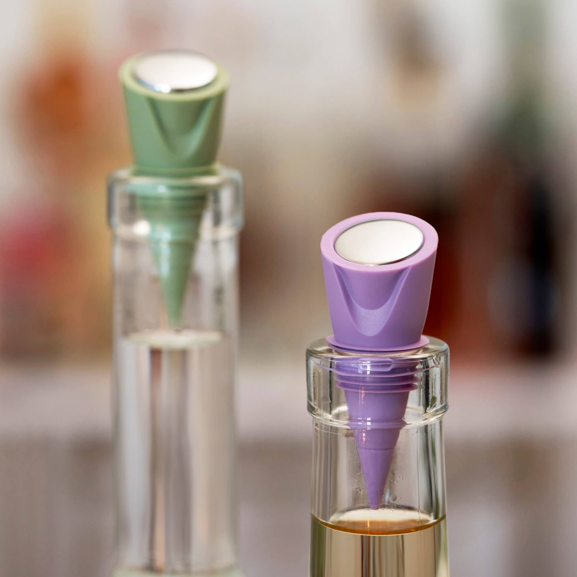 TRUE - Wholesale Wine Stopper - Cone Silicone Bottle Stoppers Set of 2 ASST COLORS2
