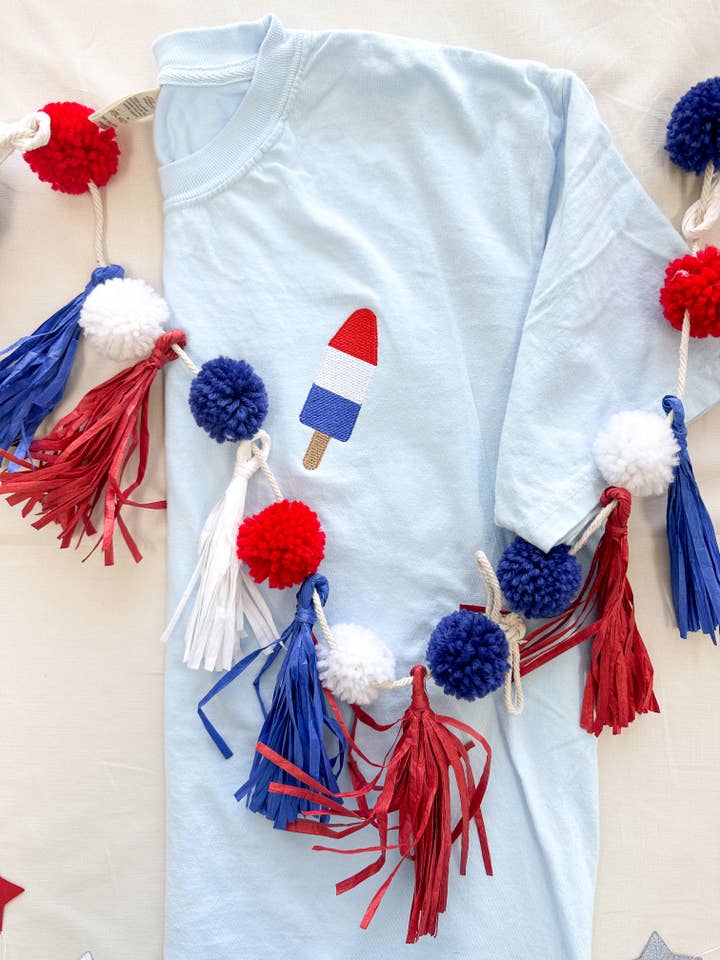 Tails Up, Pup - Wholesale T-shirt – women's - 4th Of July Shirt - America Popsicle - Summer Ice Cream
