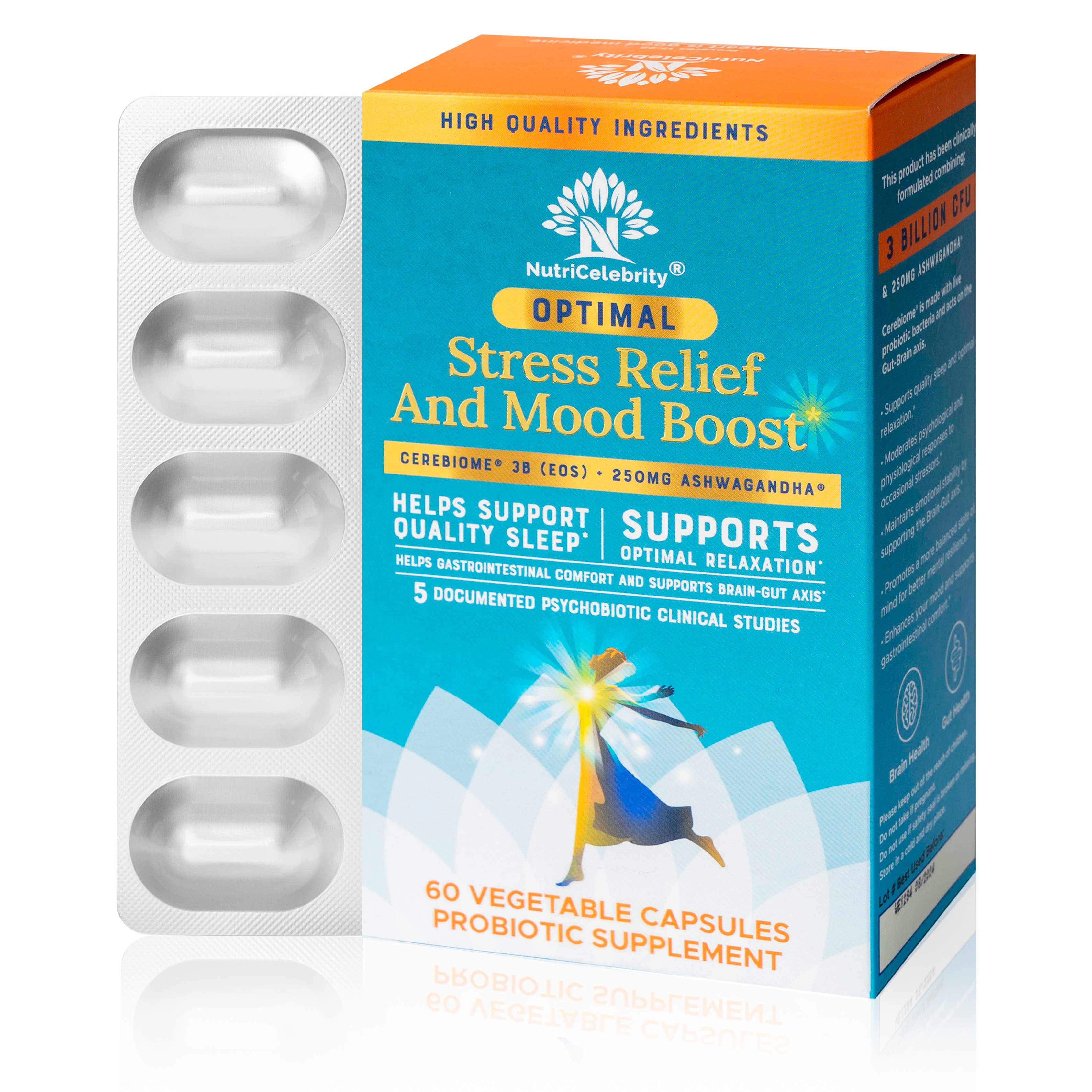 NutriCelebrity - Wholesale Oral Supplement/Vitamin - Nutricelebrity Optimal Stress Relief and Mood Boost Suppleme0