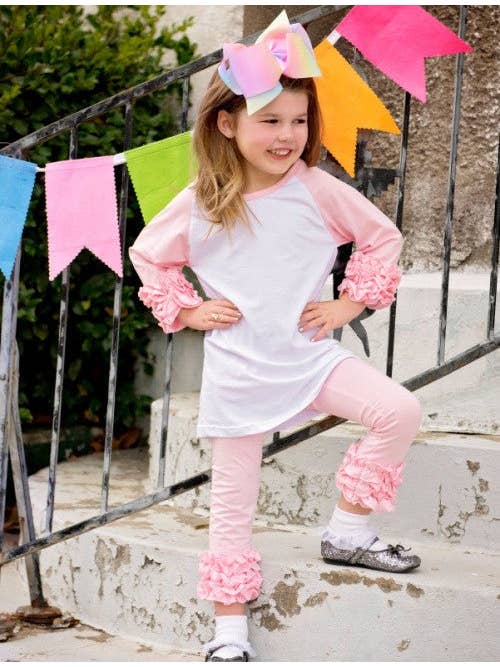 The Hair Bow Company - Wholesale Fashion Leggings - Kids - Solid Ruffled Fitted Icing Leggings (more colors!)5