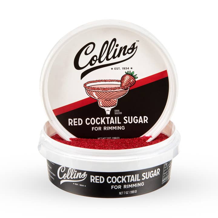 Açúcar para Bordar Copos de Cocktail Vermelho 198 g por atacado de Collins