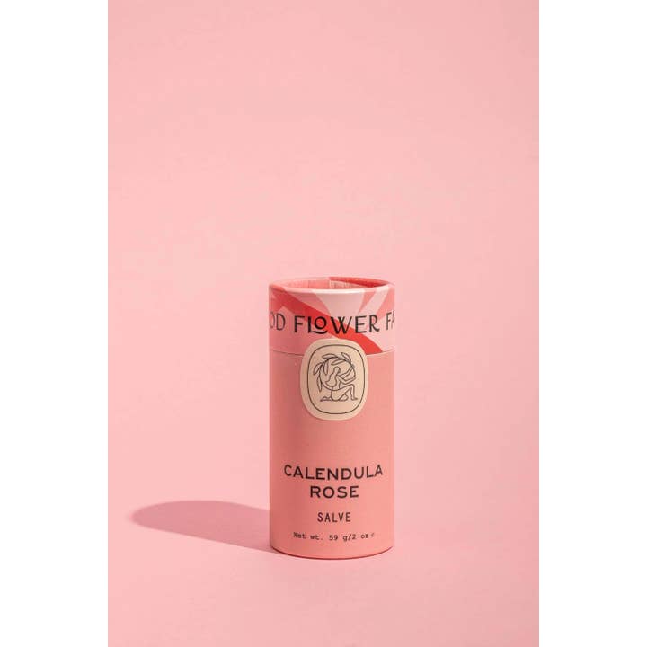 Good Flower Farm - Wholesale Healing Salve/Balm/Cream - Calendula Rose Salve / 2 oz Biodegradable Stick 🌼🌹2