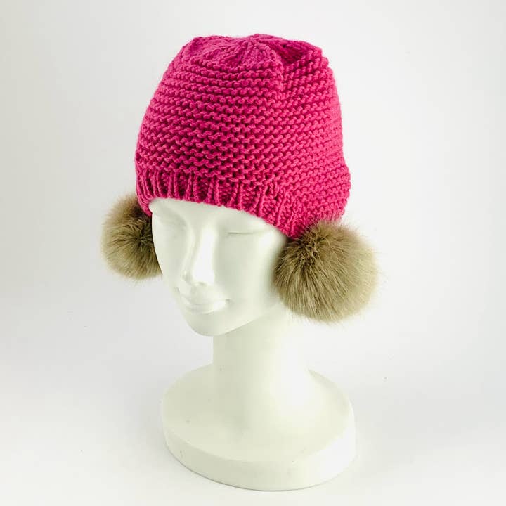 MILANO AMOUR - Wholesale Beanie - Women's - WINTER HAT CAPPELLO CUFFIA DOUBLE PON-PON9