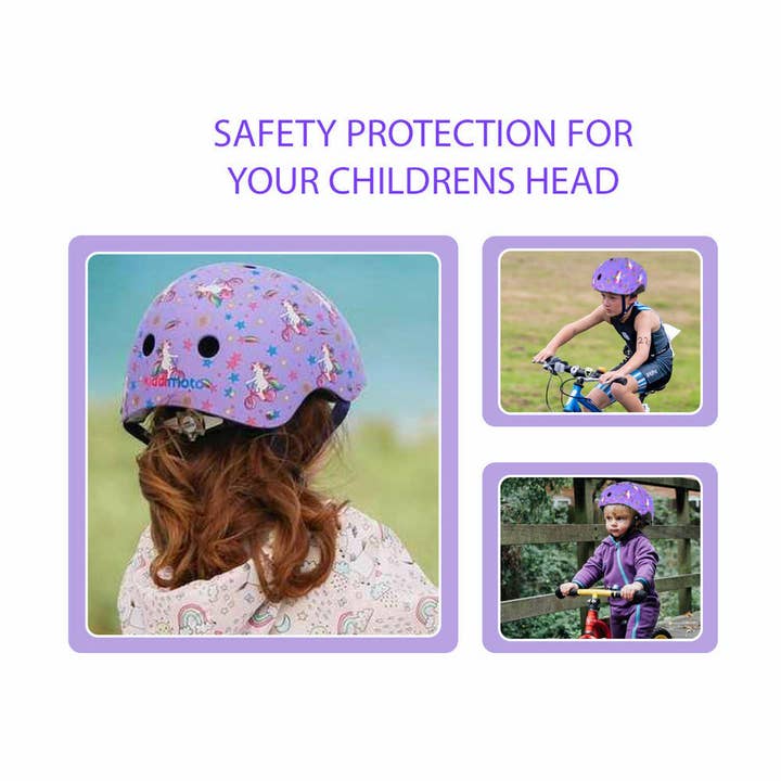 Kiddimoto - Vente Vélo et trottinette – enfant - Sparkle & Safety : casque licorne pour enfants4