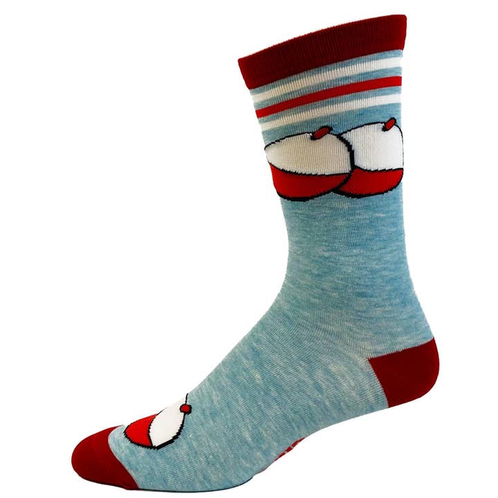 bleu Chaussettes pour hommes Show Me Your Bobbers Funny Fishing Fish Cadeau en vente sur Faire