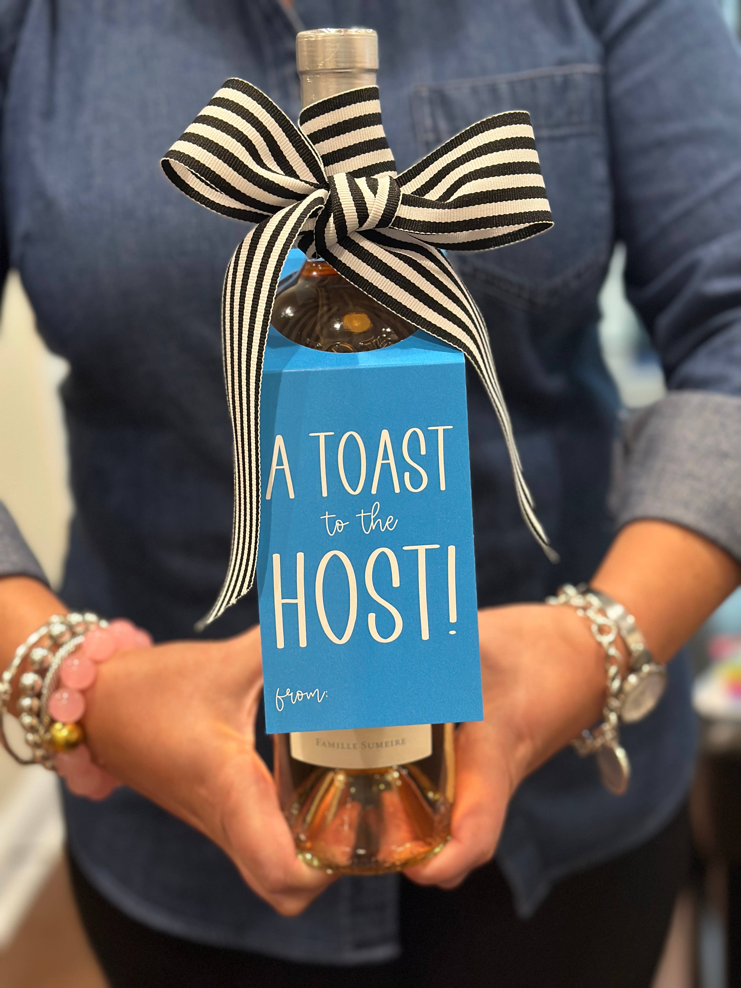 Note Worthy Paper Place - Wholesale Gift Tag - Toast to the Host Wine & Spirit Tag | Bottle Tag