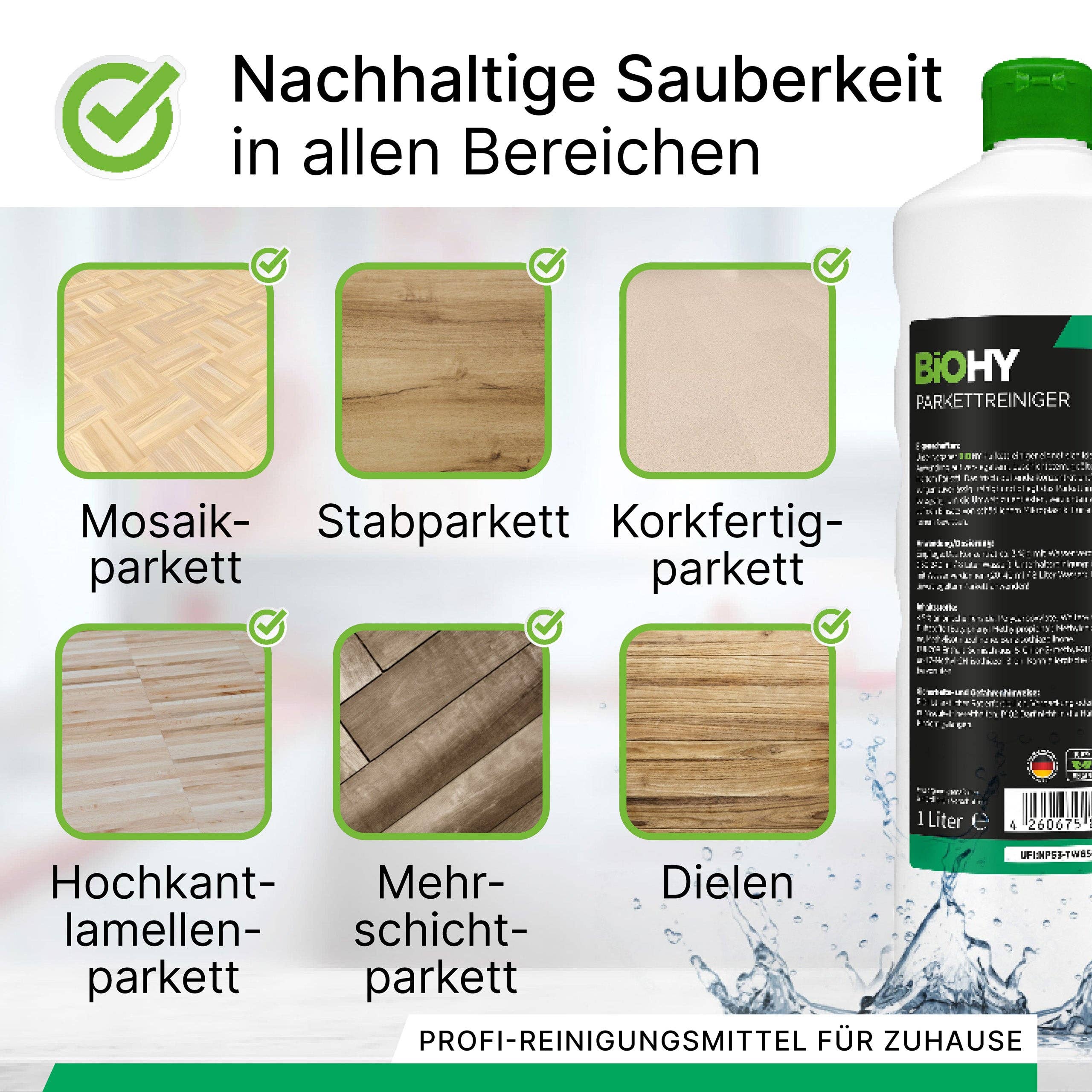 BiOHY - Wholesale Floor Cleaner - BioHy parquet cleaner, parquet care product, wooden floor soap, parquet care4
