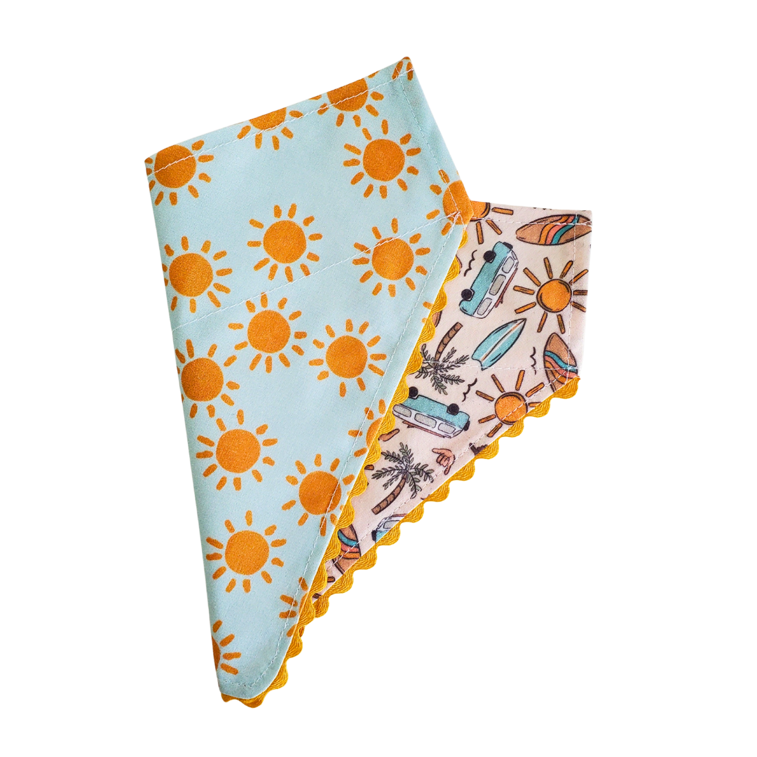 Charlie & the Hound - Wholesale Pet Bandana - Dog - Surfs Up - Reversible Dog Collar Bandana1