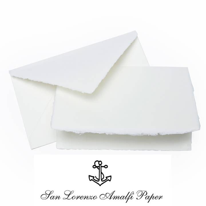 San Lorenzo Design – wholesale Stationery/notecard set – Amalfi Deckled Edge Fold Over Cards, Italian Handmade Paper6