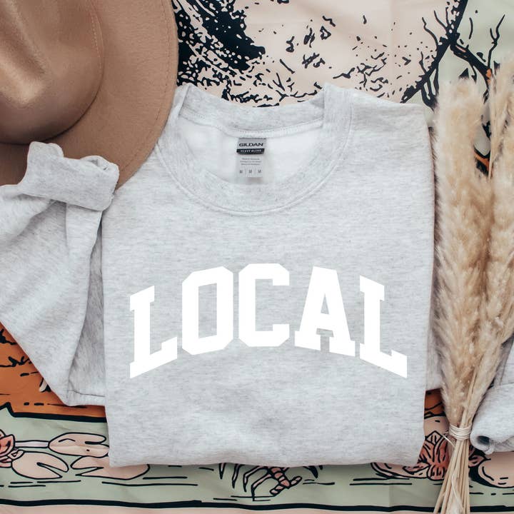 Amy Anne Apparel Inc - Wholesale Graphic Sweatshirt - Women's - Local College Block Crew Neck Sweatshirt2