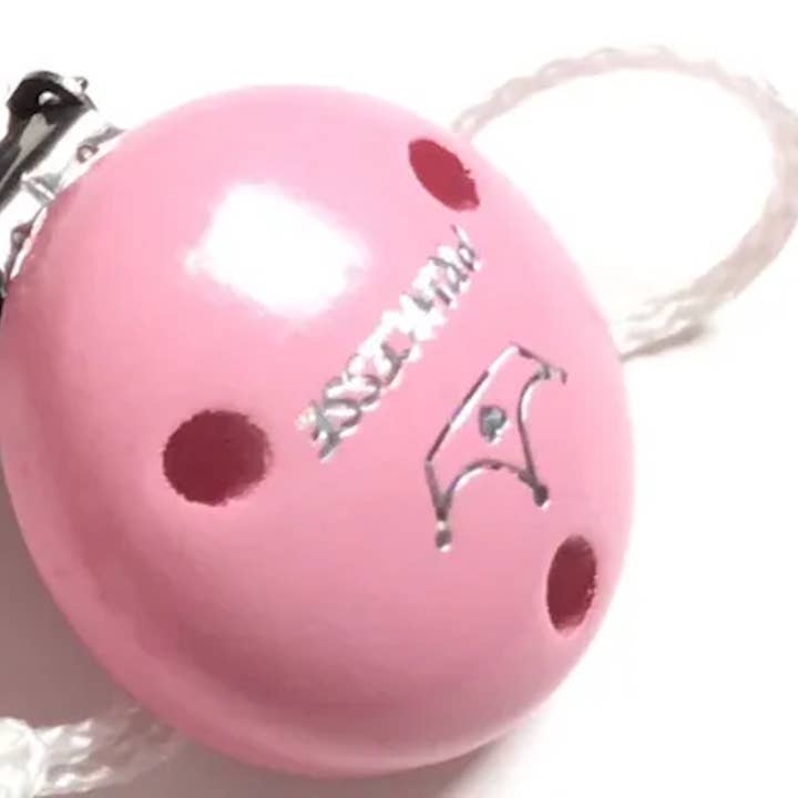 pink princess pacifier clip clip for wholesale by Kids and Crea