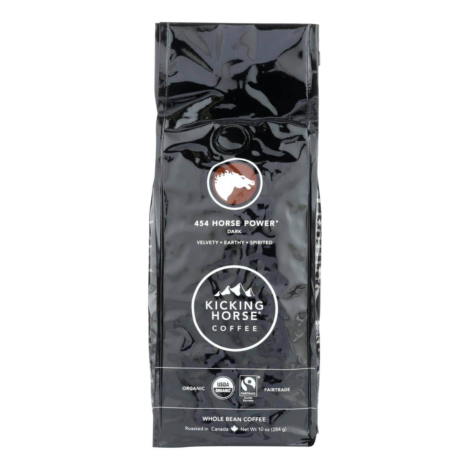 Ware Spark - Wholesale Coffee Beans - Kicking Horse Coffee - Organic - Whole Bean - 454 Horse Power - Dark Roast - 10 Oz - Case Of 60