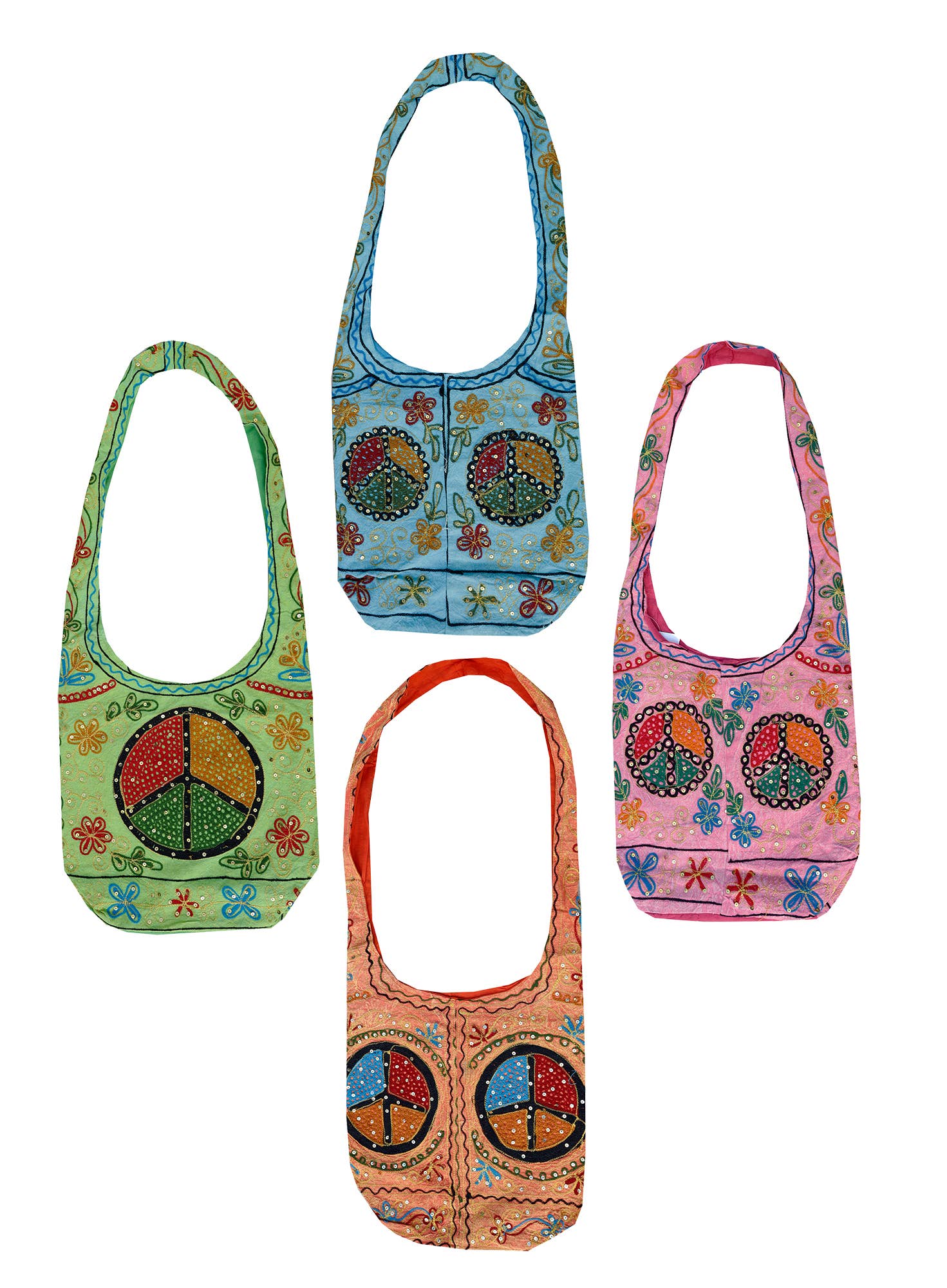 Lungta Imports - Wholesale Crossbody Bag - Women's - Peace Patch Bohemian Hippie Sling Crossbody Bag4