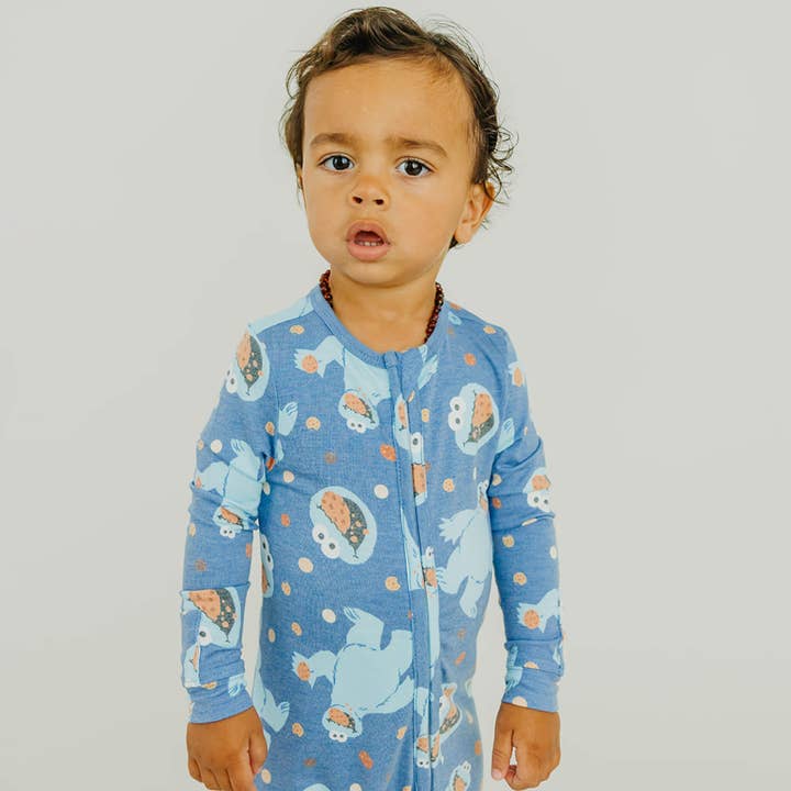 Copper Pearl - Wholesale Sleepsuit - Baby - Zip-Up Footie Pajama - Cookie Monster3