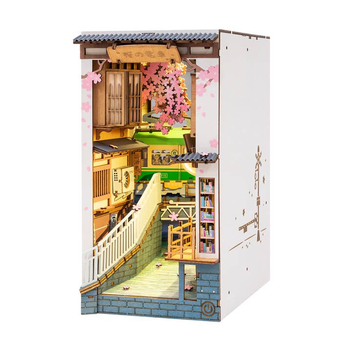 Hands Craft - Wholesale DIY Craft Kit - DIY Miniature House Book Nook Kit: Sakura Densya
