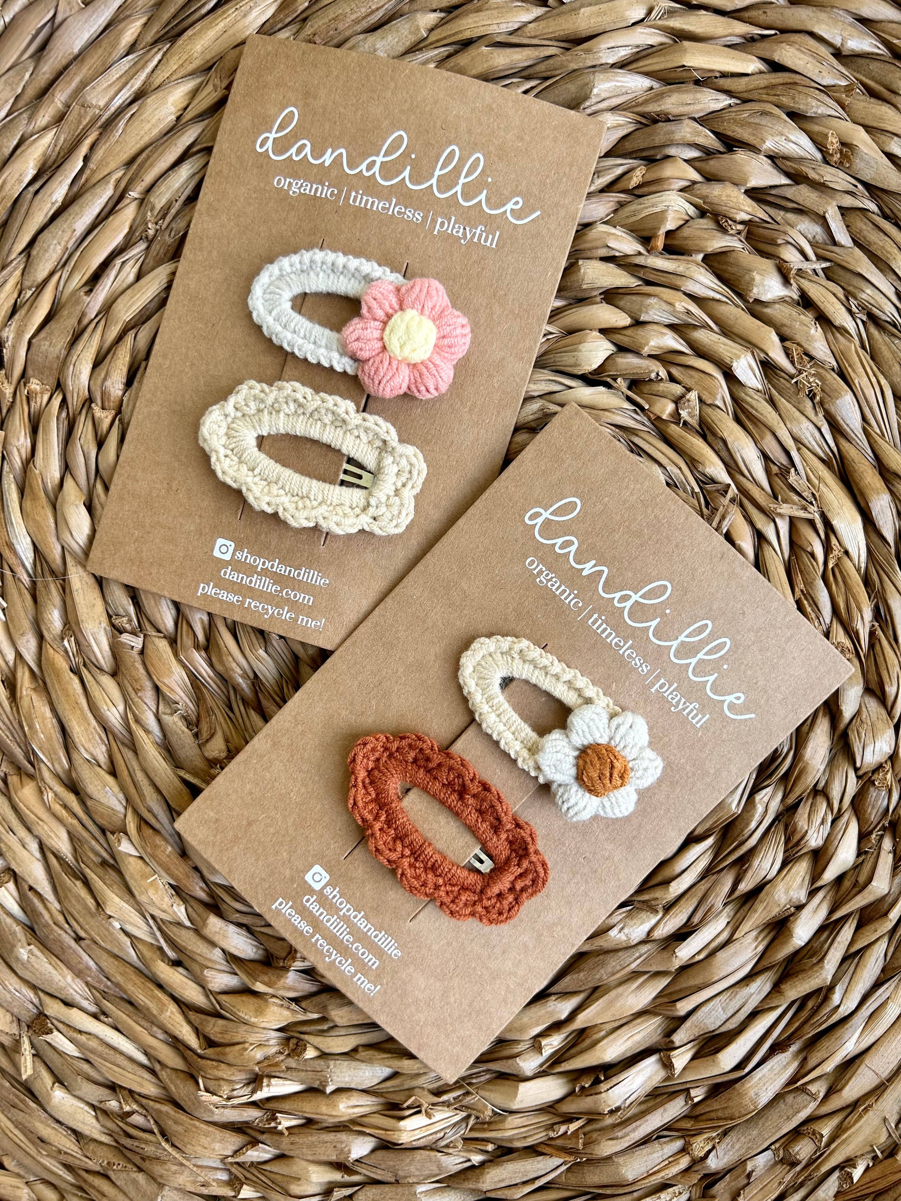 Dandillie - Wholesale Hair Clip - Kids - Crochet Hair Clips - Clay1
