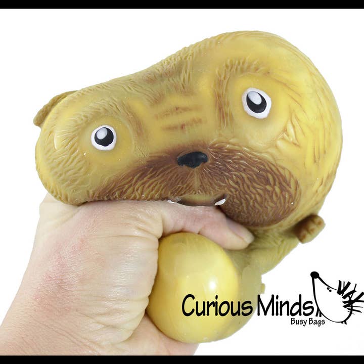 Curious Minds Toys - Wholesale Squishy Toy - Kids & Baby - 1 Cute Dog Soft Fluff Doh - Filled Squeeze Stress Balls  -