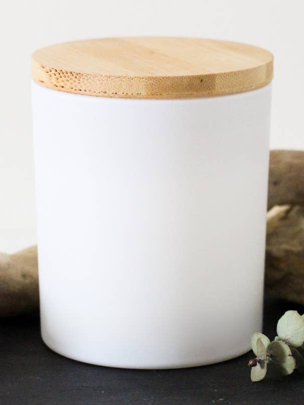 8 oz Wholesale Matte White Candles | Christmas Scents for wholesale by Wholesale Candles