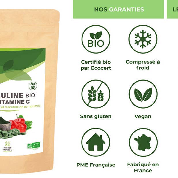 Bioptimal - Wholesale Oral Supplement/Vitamin - Organic Spirulina and Acerola Mix Tablets - Bioptimal7