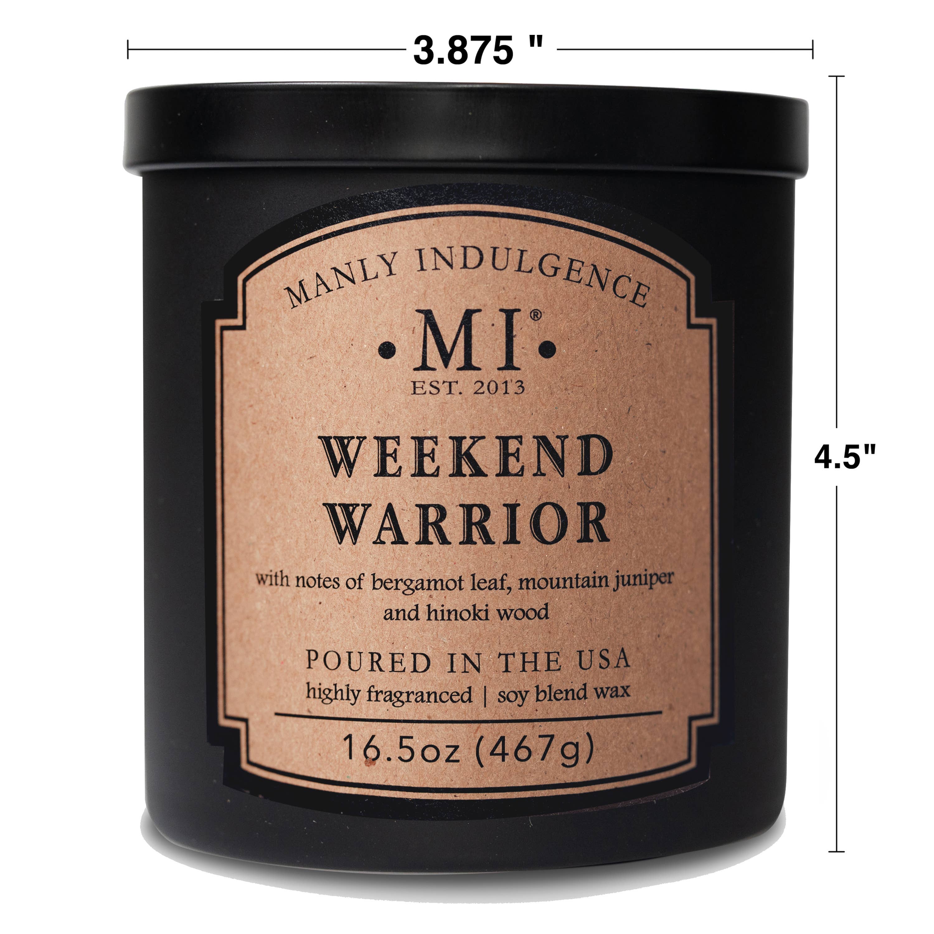 MVP Group International INC - Wholesale Jar/Filled Candle - Weekend Warrior 2-Wick Scented Candle, Soy Blend Wax, 16.5oz4